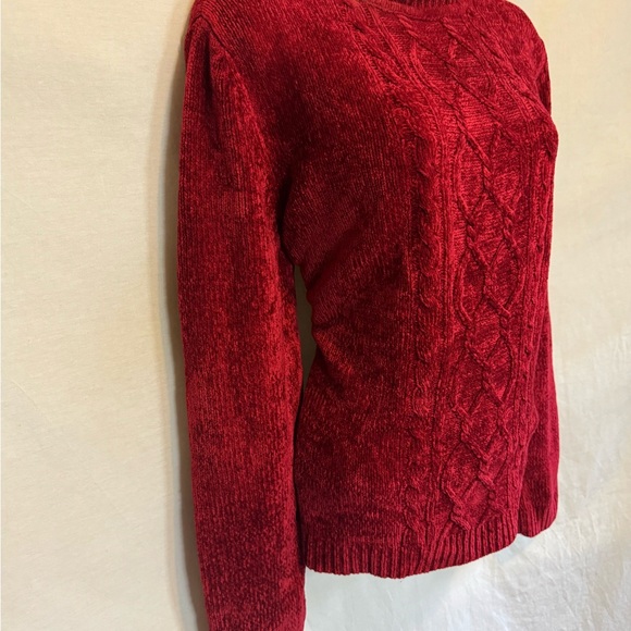 B-26 Alfred Dunner Red Long Sleeve Mock Turtle neck Sweater Size S - Picture 6 of 15